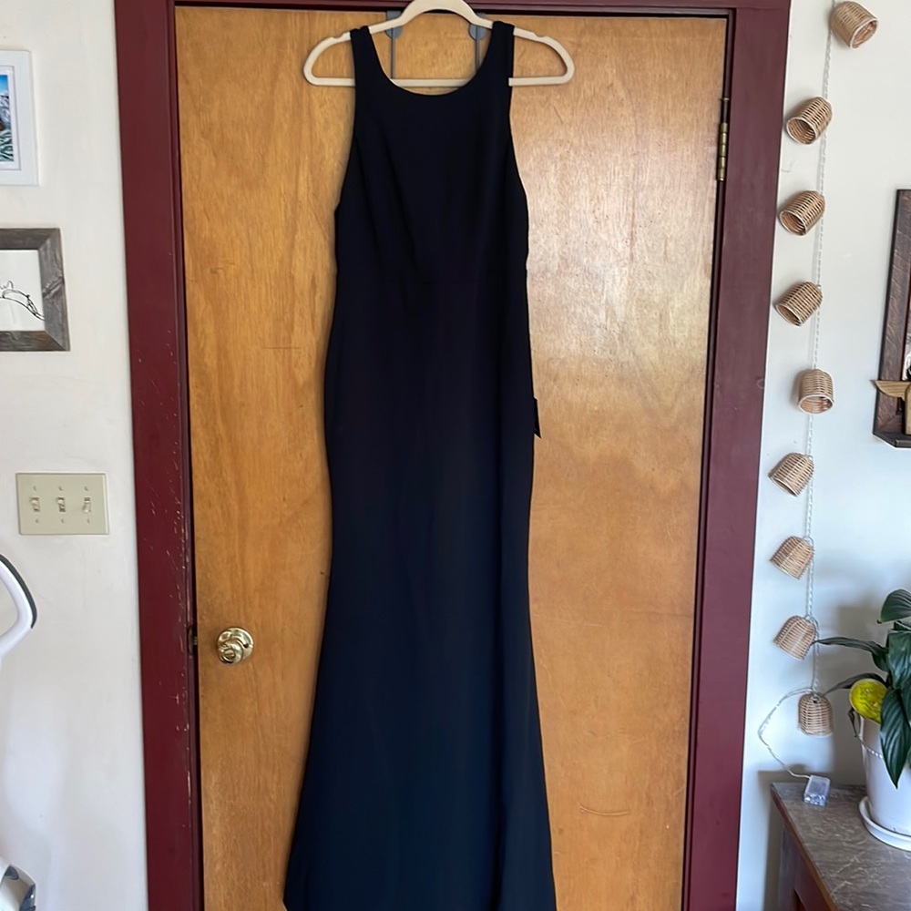 Black full length gown!! Never worn!! Price tag still on!!